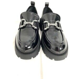 Madden Girl Shoes Ashlee Black Size 8.5 90s Chunky Platform Loafer Y2K